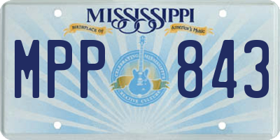 MS license plate MPP843