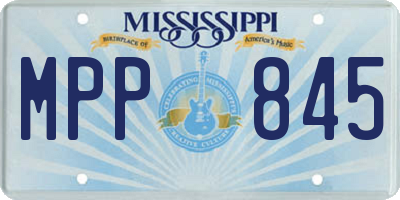 MS license plate MPP845