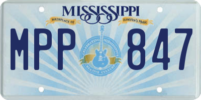 MS license plate MPP847