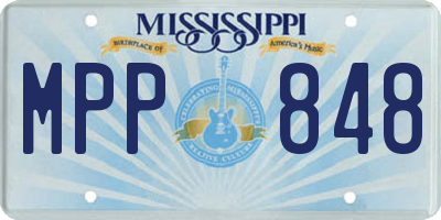 MS license plate MPP848