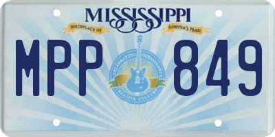 MS license plate MPP849