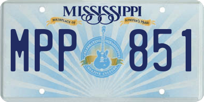 MS license plate MPP851