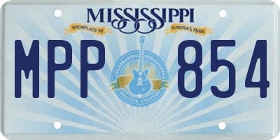 MS license plate MPP854