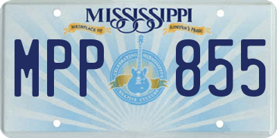 MS license plate MPP855