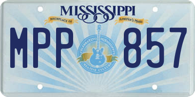 MS license plate MPP857
