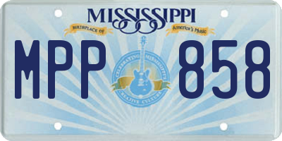 MS license plate MPP858