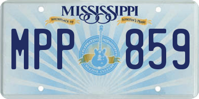 MS license plate MPP859