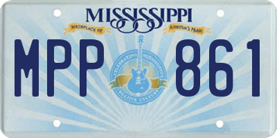 MS license plate MPP861