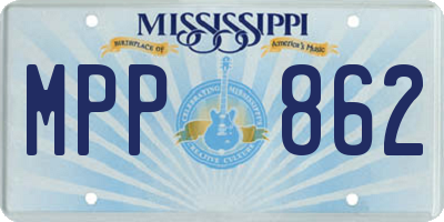 MS license plate MPP862