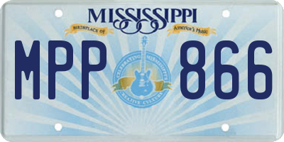 MS license plate MPP866