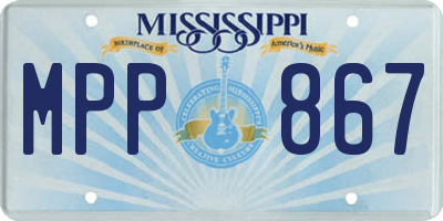 MS license plate MPP867