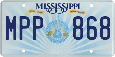 MS license plate MPP868