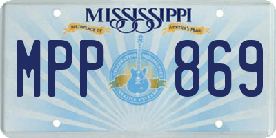 MS license plate MPP869
