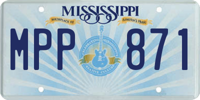 MS license plate MPP871