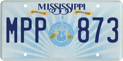 MS license plate MPP873