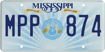 MS license plate MPP874