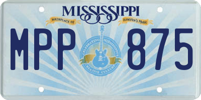 MS license plate MPP875