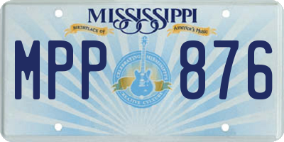 MS license plate MPP876
