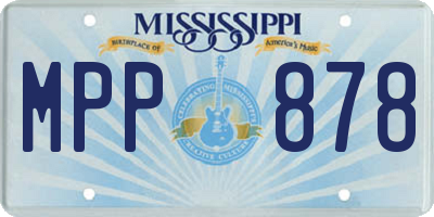 MS license plate MPP878
