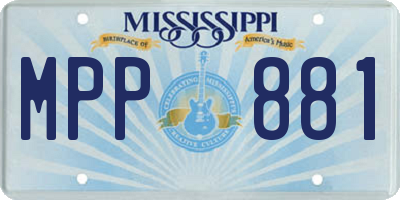MS license plate MPP881