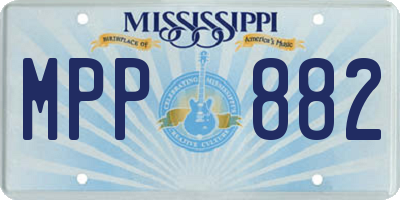 MS license plate MPP882