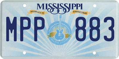 MS license plate MPP883
