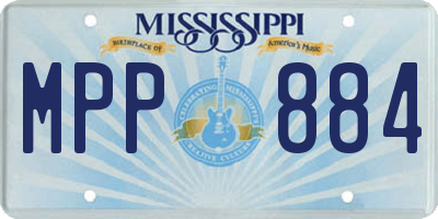 MS license plate MPP884