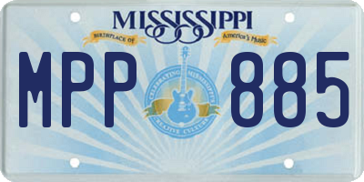 MS license plate MPP885