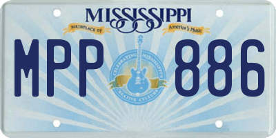 MS license plate MPP886