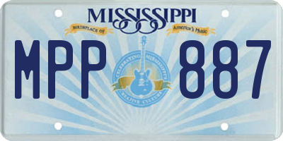 MS license plate MPP887