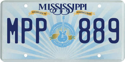MS license plate MPP889
