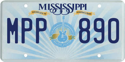 MS license plate MPP890