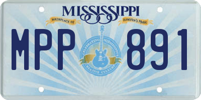 MS license plate MPP891
