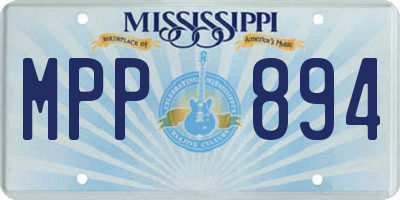 MS license plate MPP894