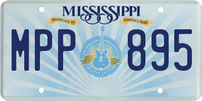 MS license plate MPP895