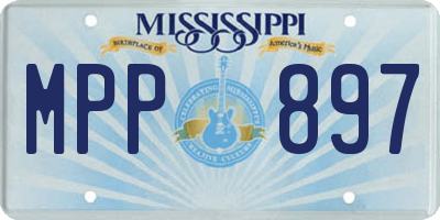 MS license plate MPP897