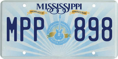 MS license plate MPP898