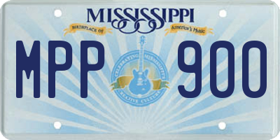 MS license plate MPP900