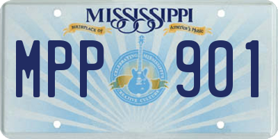 MS license plate MPP901