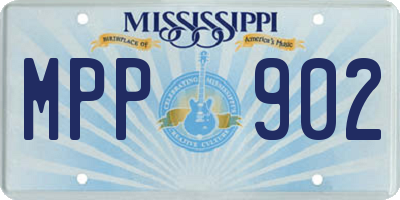 MS license plate MPP902