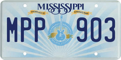 MS license plate MPP903