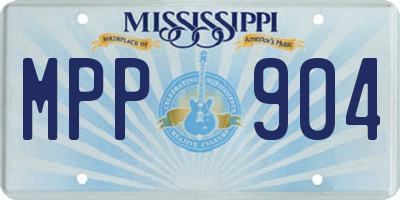 MS license plate MPP904