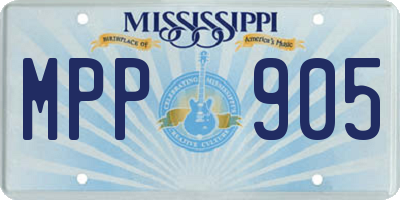 MS license plate MPP905