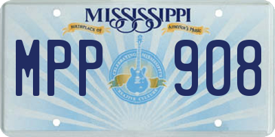 MS license plate MPP908