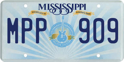MS license plate MPP909