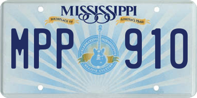 MS license plate MPP910