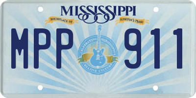 MS license plate MPP911