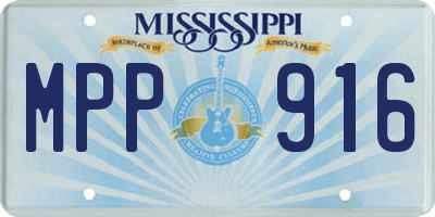 MS license plate MPP916