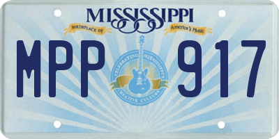 MS license plate MPP917