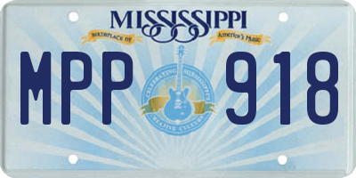 MS license plate MPP918